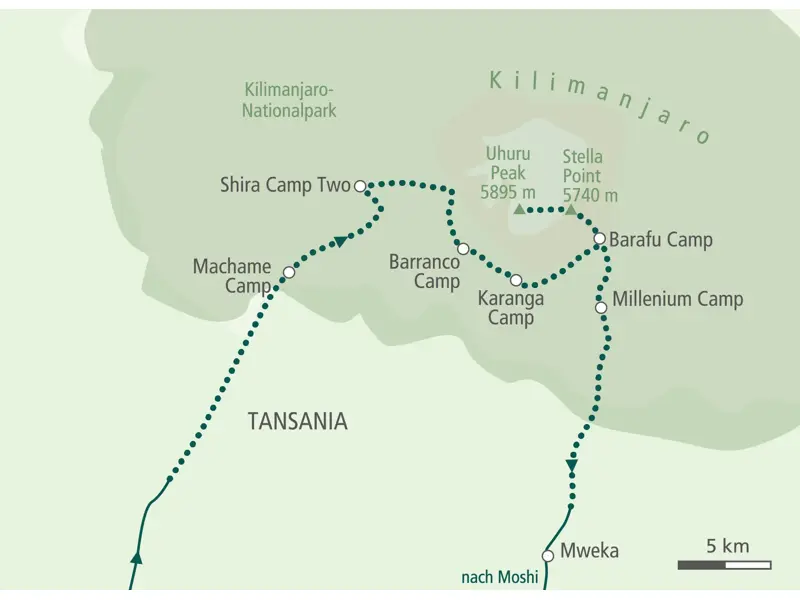 Machame route